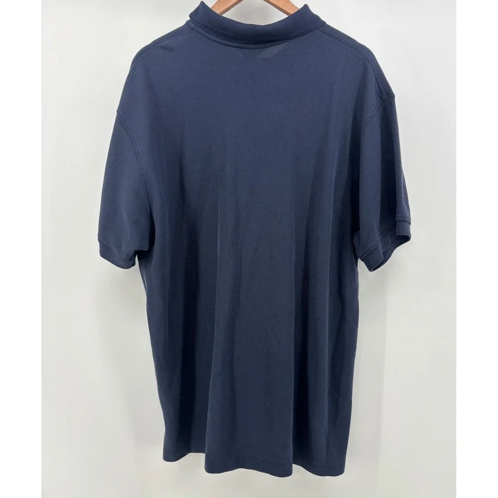 L.L. Bean Polo Shirt Mens XL Blue Green Double L Pique Cotton Lot 2